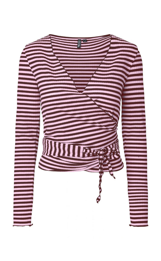 Pieces Bluse - Layla - Tawny Port Pink Tulle
