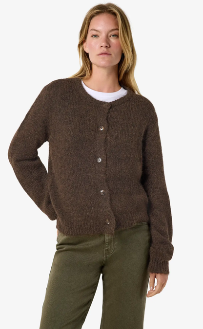 Noisy May Cardigan - Sutton - Chocolate Brown