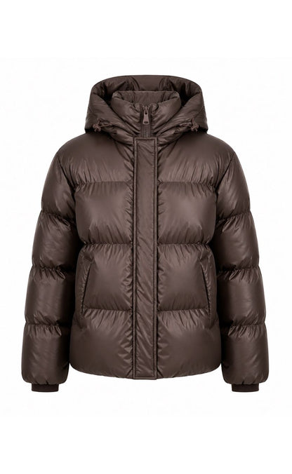 Say INA Copenhagen Jakke - Ella Puffer - Shiny Dark Brown