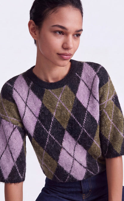 ONLY Strik - Noeme SS - Black Argyle/Beech/Violet Tulle/Mel
