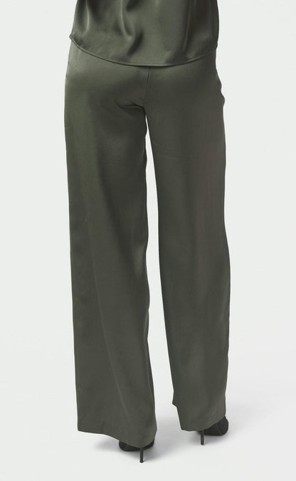 Neo Noir Bukser - Emmett Hravy Sateen - Deep Green