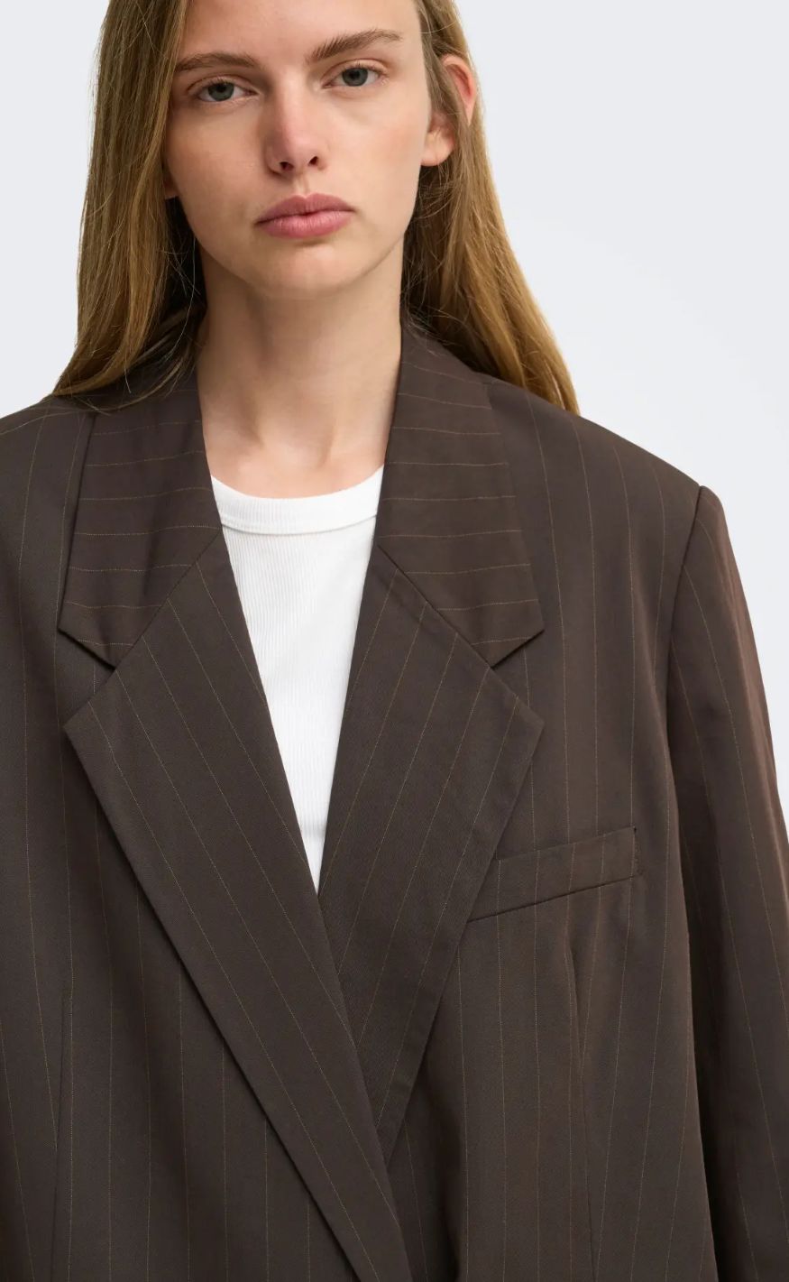 ONLY Blazer - Alden - Mole Pumix Stone Pinstripes
