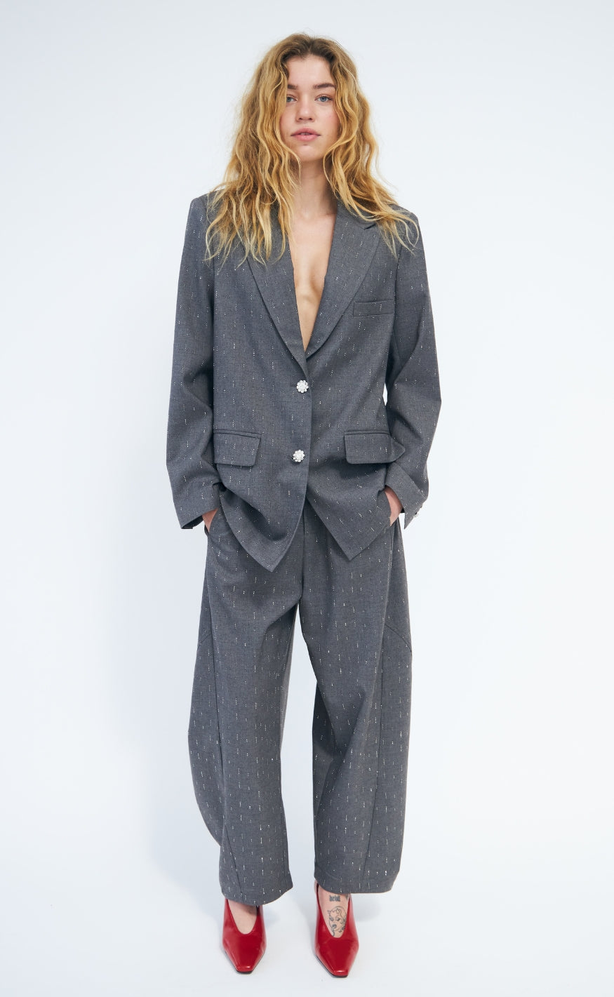 Cras Blazer - Diana - Grey Melange