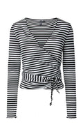 Pieces Bluse - Layla - Black White Stripes