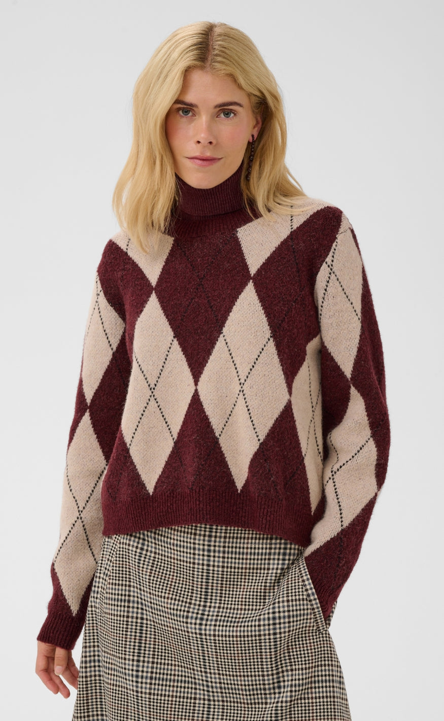 Culture Strik - Argyle - Burgundy Argyle