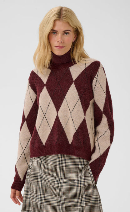 Culture Strik - Argyle - Burgundy Argyle