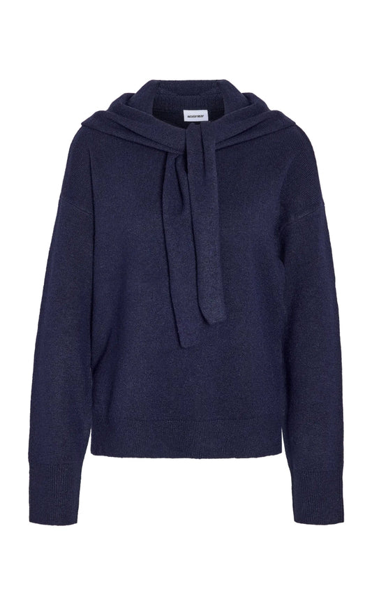 Noisy May Bluse - Sabrina Scarf - Navy Blazer