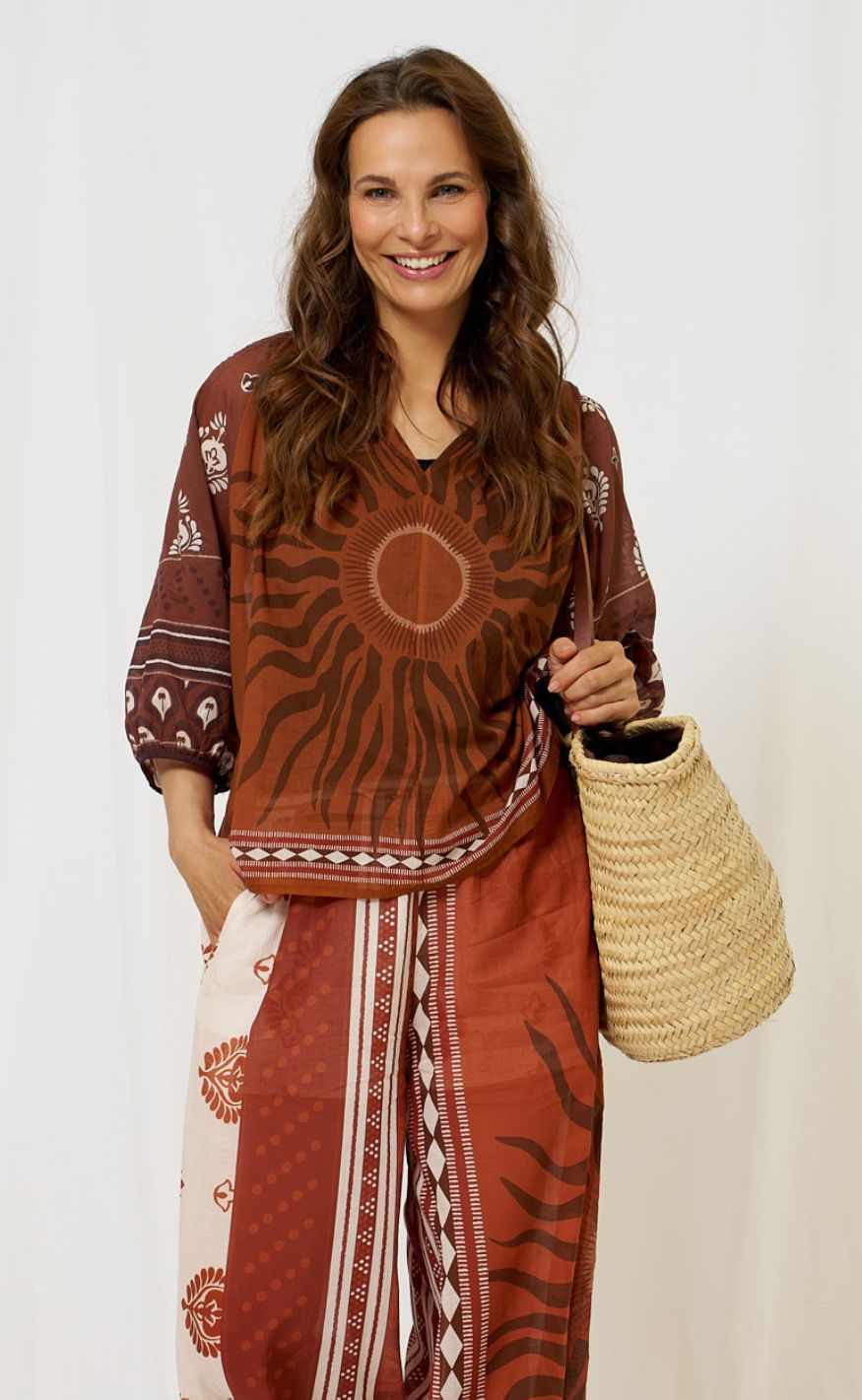 Marta Du Chateau Bluse - Valoria - Brown