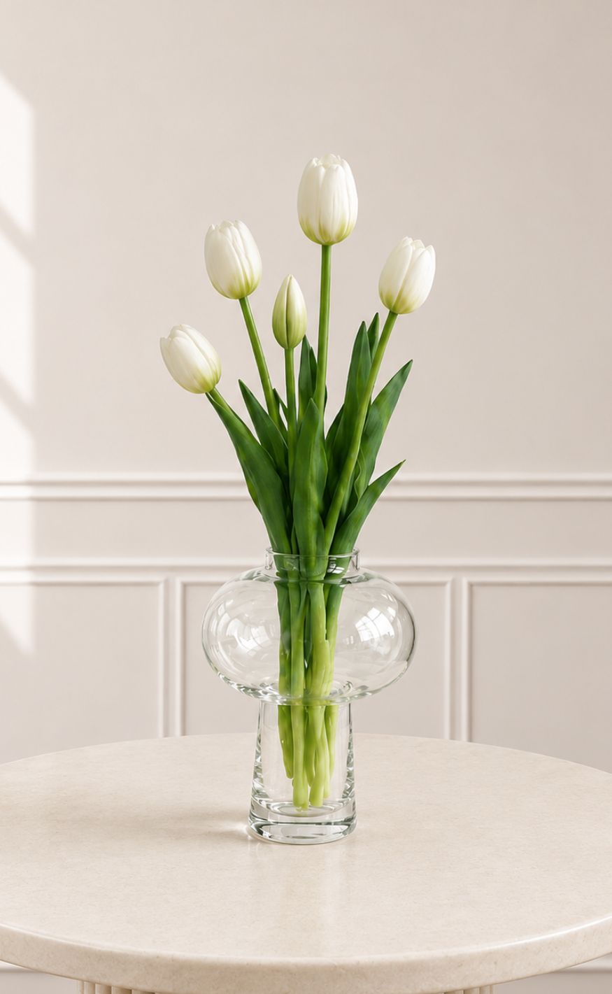 Sabloom Buket - Tulipaner - White