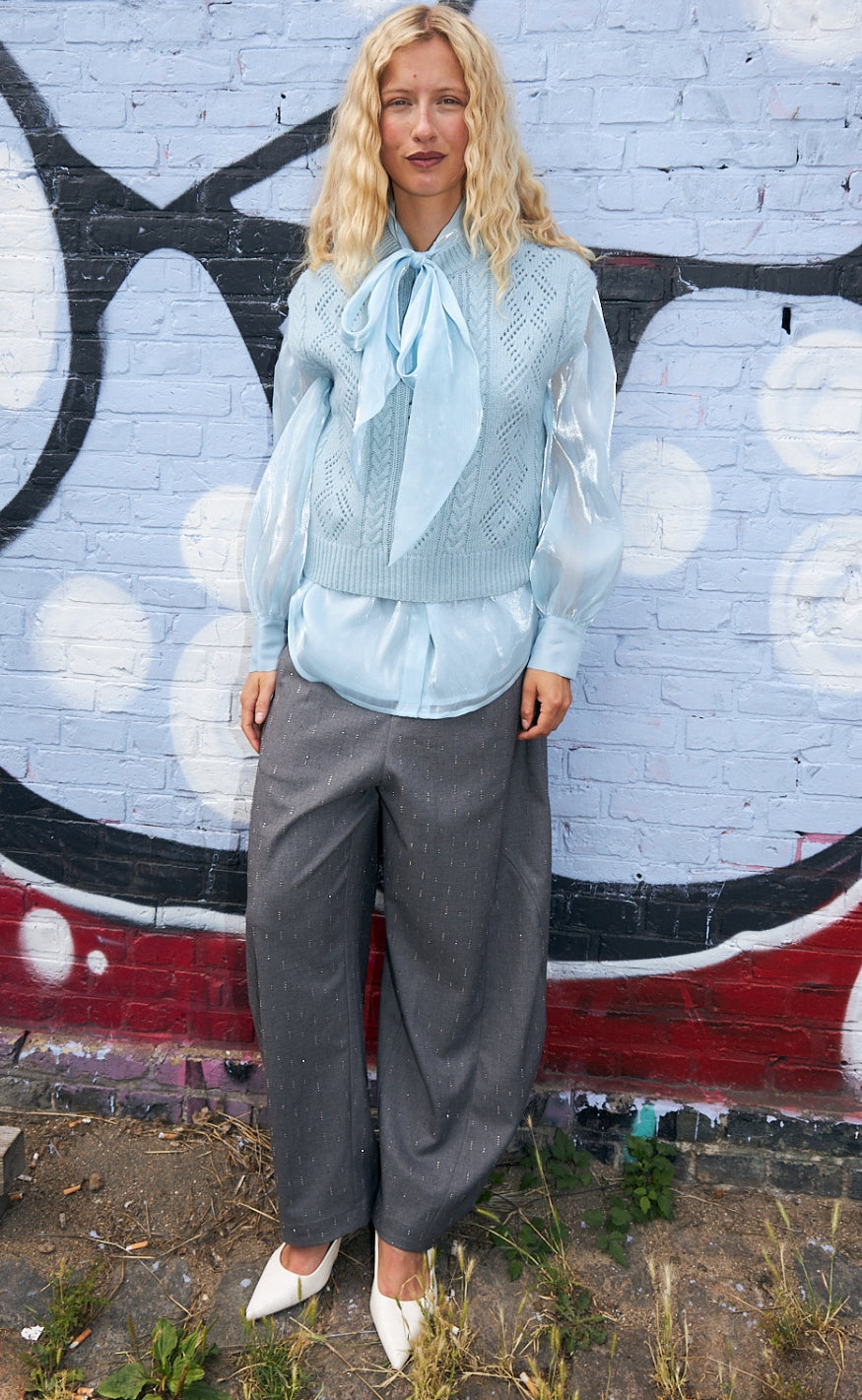 Cras Bukser - Richa - Grey Melange