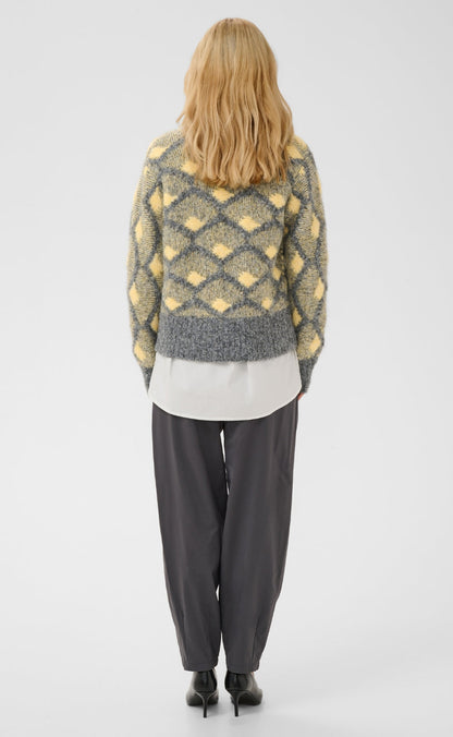 Culture Pullover - Gilan - Grey/Yellow