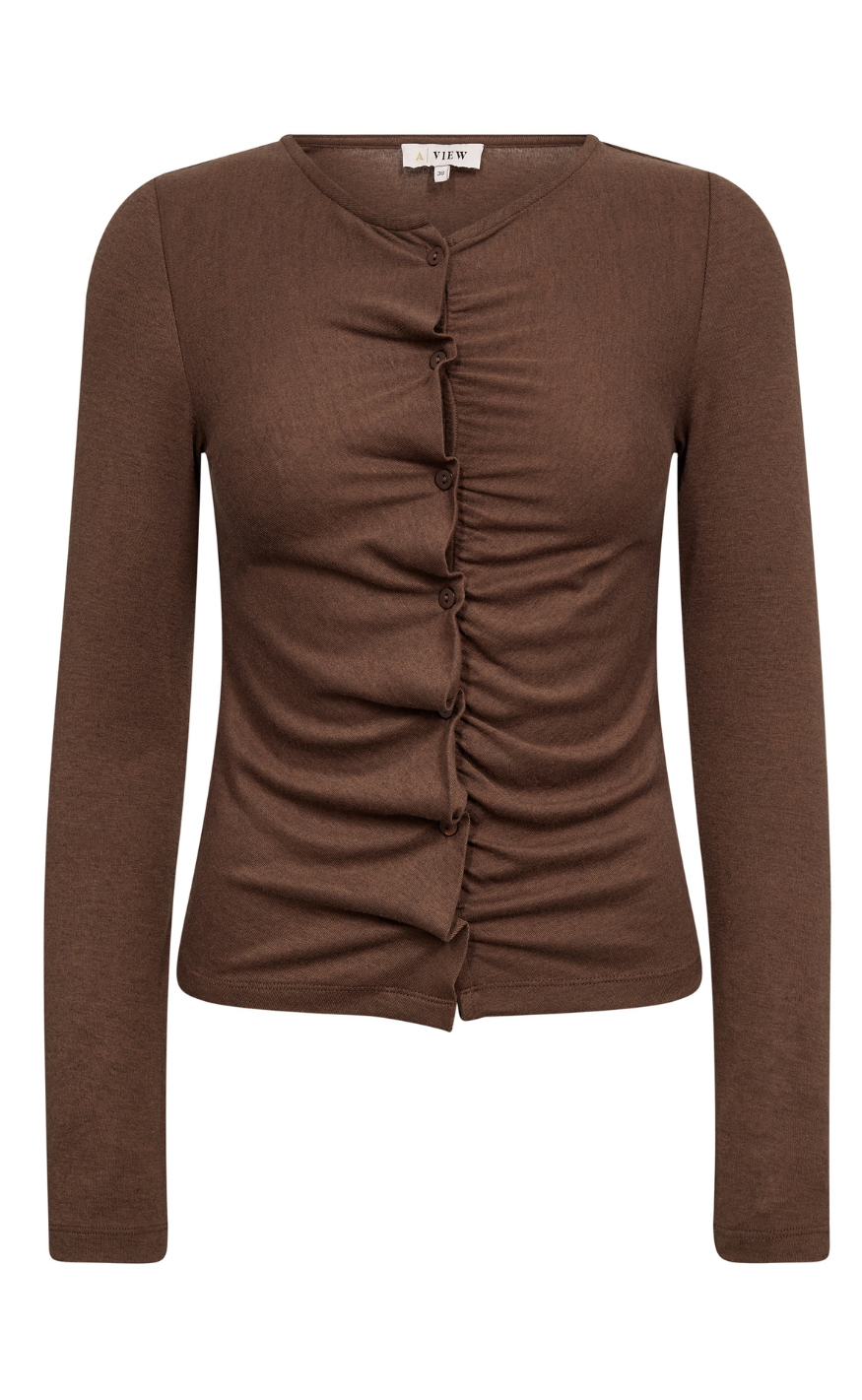 A-View Bluse - Alisia - Brown