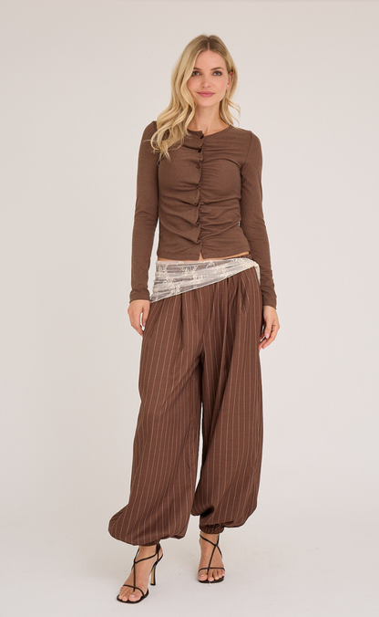 A-View Bluse - Alisia - Brown