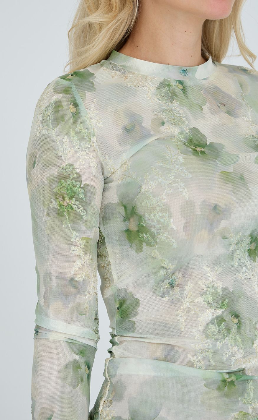 A-View Bluse - Silke - Dusty Green