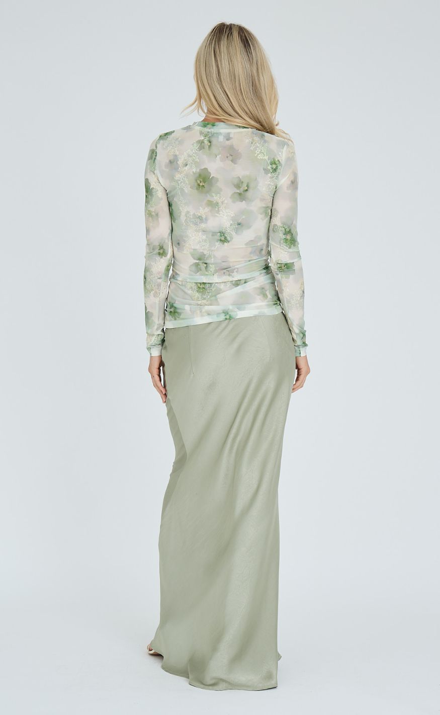 A-View Bluse - Silke - Dusty Green