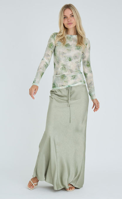 A-View Bluse - Silke - Dusty Green