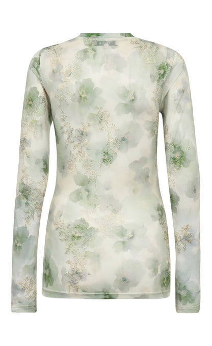 A-View Bluse - Silke - Dusty Green