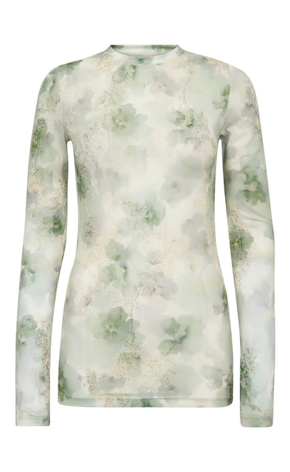 A-View Bluse - Silke - Dusty Green