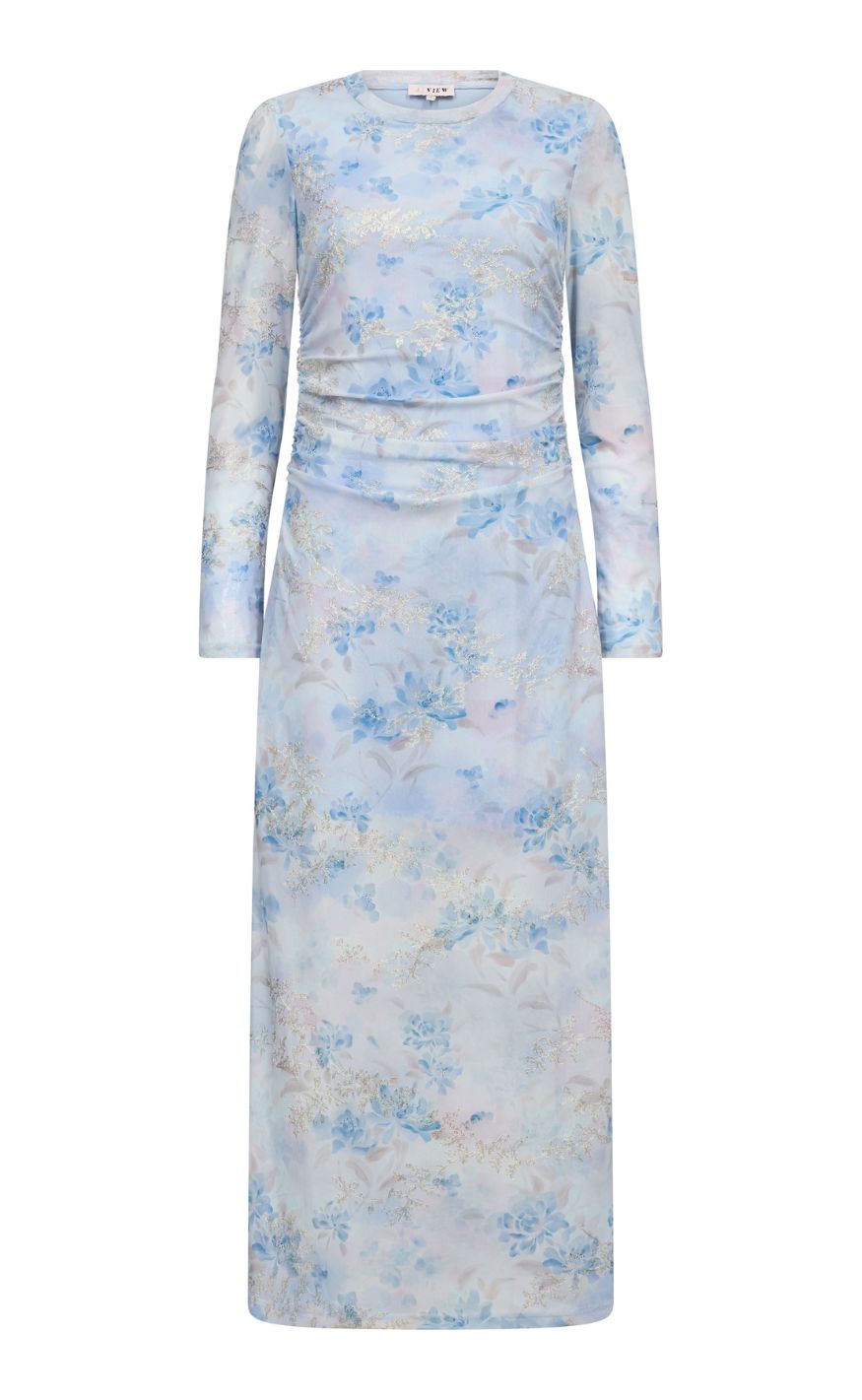 A-View Kjole - Naja - Light Blue/Rose