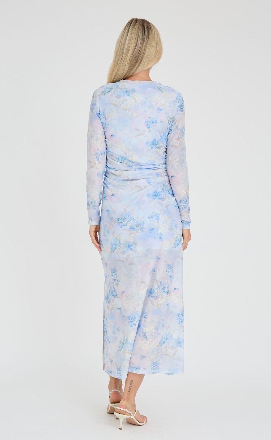 A-View Kjole - Naja - Light Blue/Rose