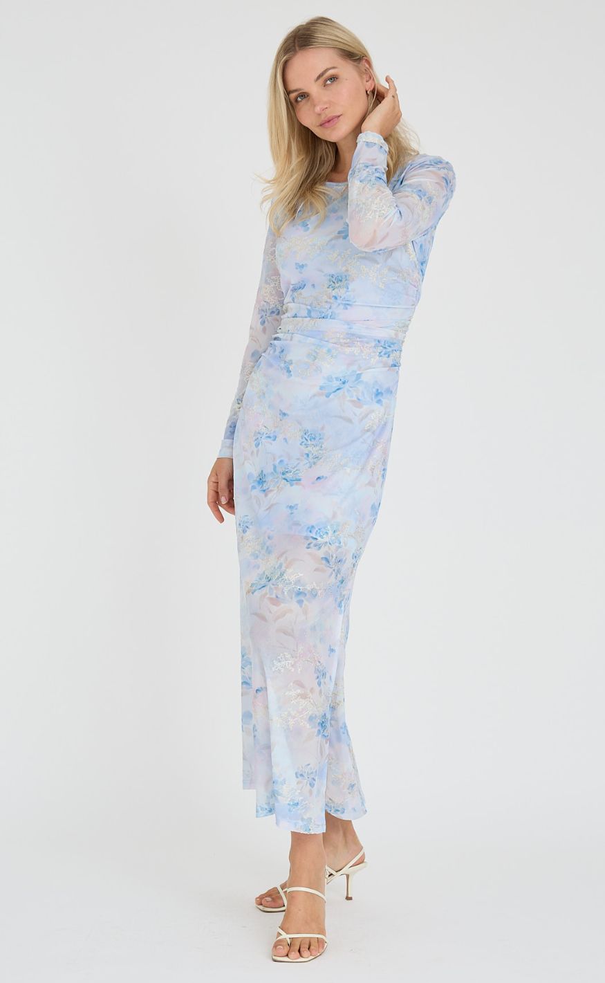 A-View Kjole - Naja - Light Blue/Rose