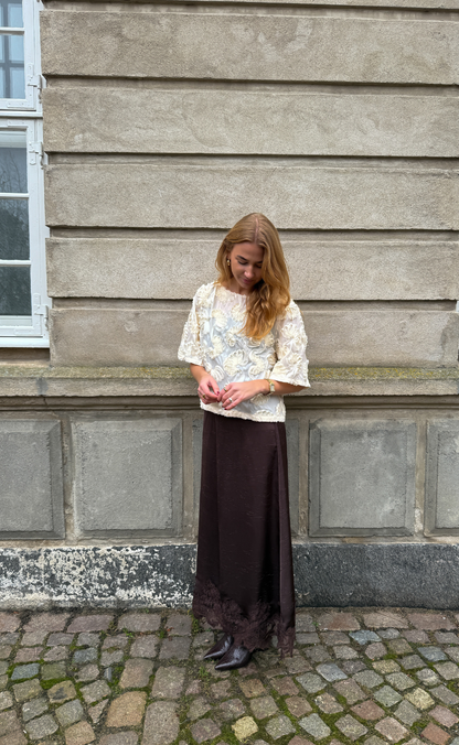 A-View Nederdel - Sinda Lace - Dark Brown