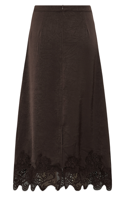 A-View Nederdel - Sinda Lace - Dark Brown