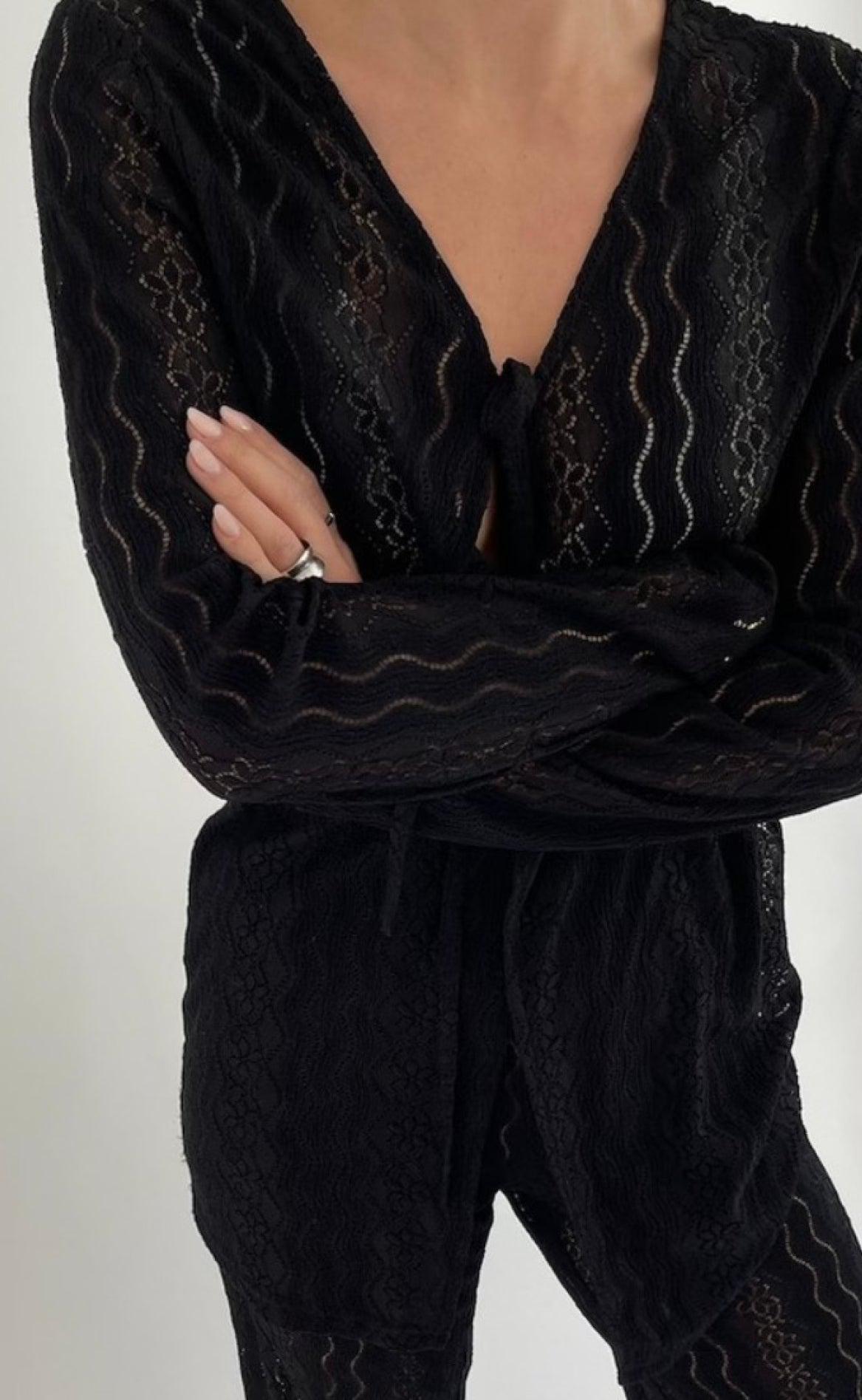 A-view Cardigan - Mona - Black