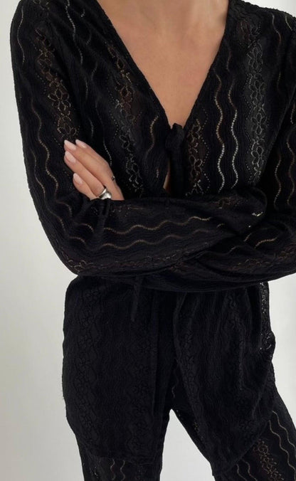 A-view Cardigan - Mona - Black