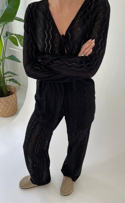 A-view Cardigan - Mona - Black