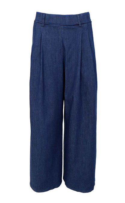 Black Colour Bukser - Denice Wide - Denim