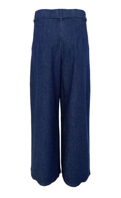 Black Colour Bukser - Denice Wide - Denim