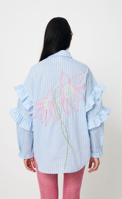 Cras Skjorte - Florette - Light Blue Stripe