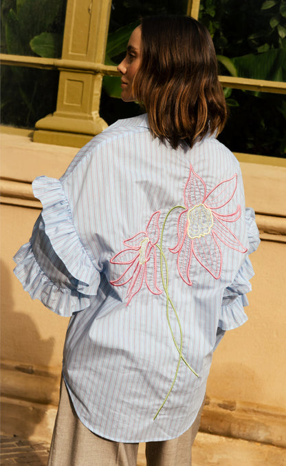 Cras Skjorte - Florette - Light Blue Stripe