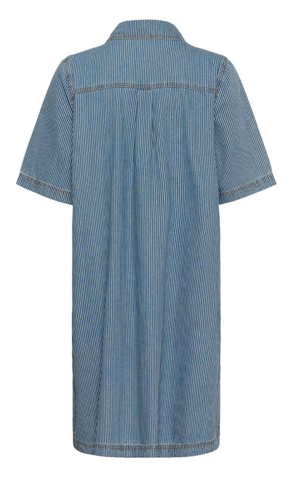 Culture Kjole - Uayna SS - Blue/White Stripe