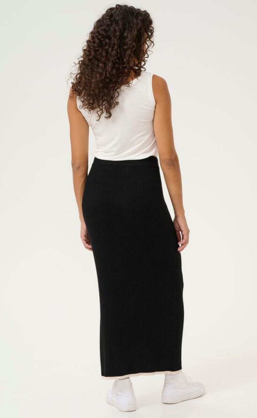 Culture Nederdel - Sabi Annemette Tube - Black/Whitecap stripe