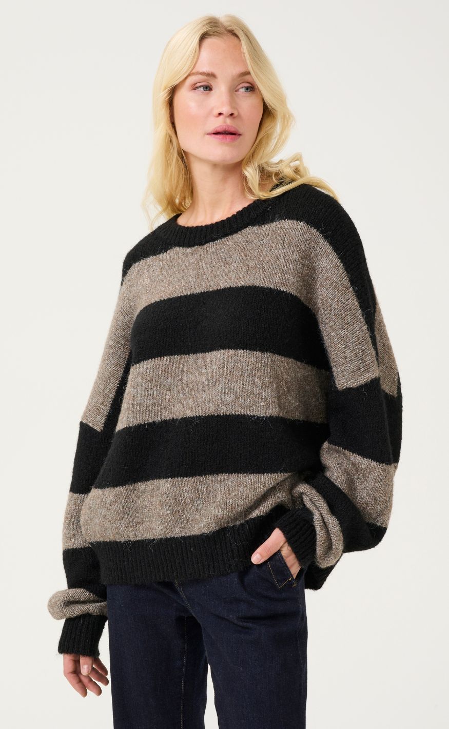 Culture Pullover - Kimmy - Black/Falcon Stripe