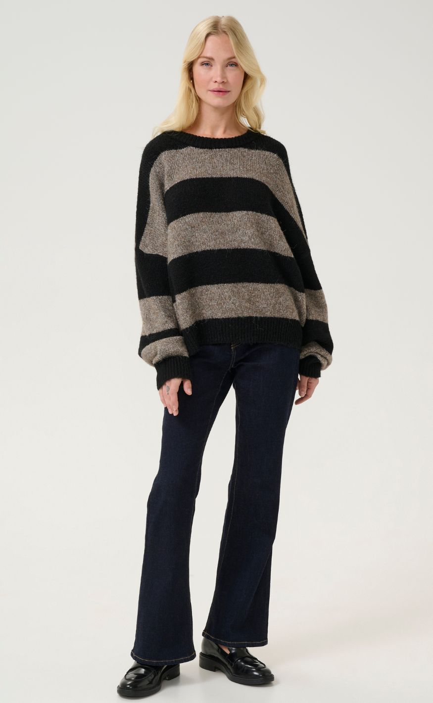 Culture Pullover - Kimmy - Black/Falcon Stripe