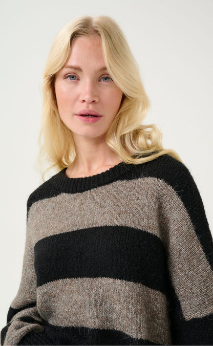 Culture Pullover - Kimmy - Black/Falcon Stripe