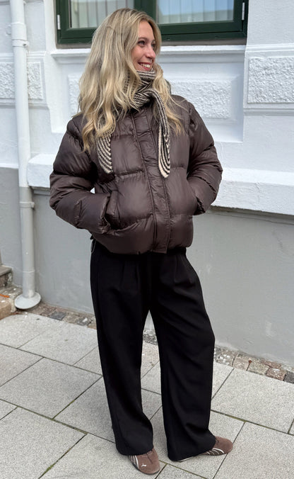 Say INA Copenhagen Jakke - Ella Puffer - Shiny Dark Brown