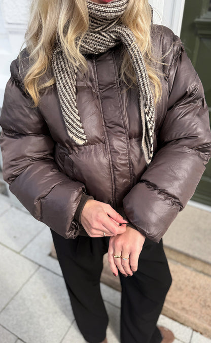 Say INA Copenhagen Jakke - Ella Puffer - Shiny Dark Brown