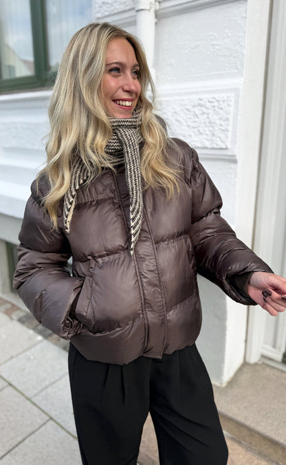 Say INA Copenhagen Jakke - Ella Puffer - Shiny Dark Brown