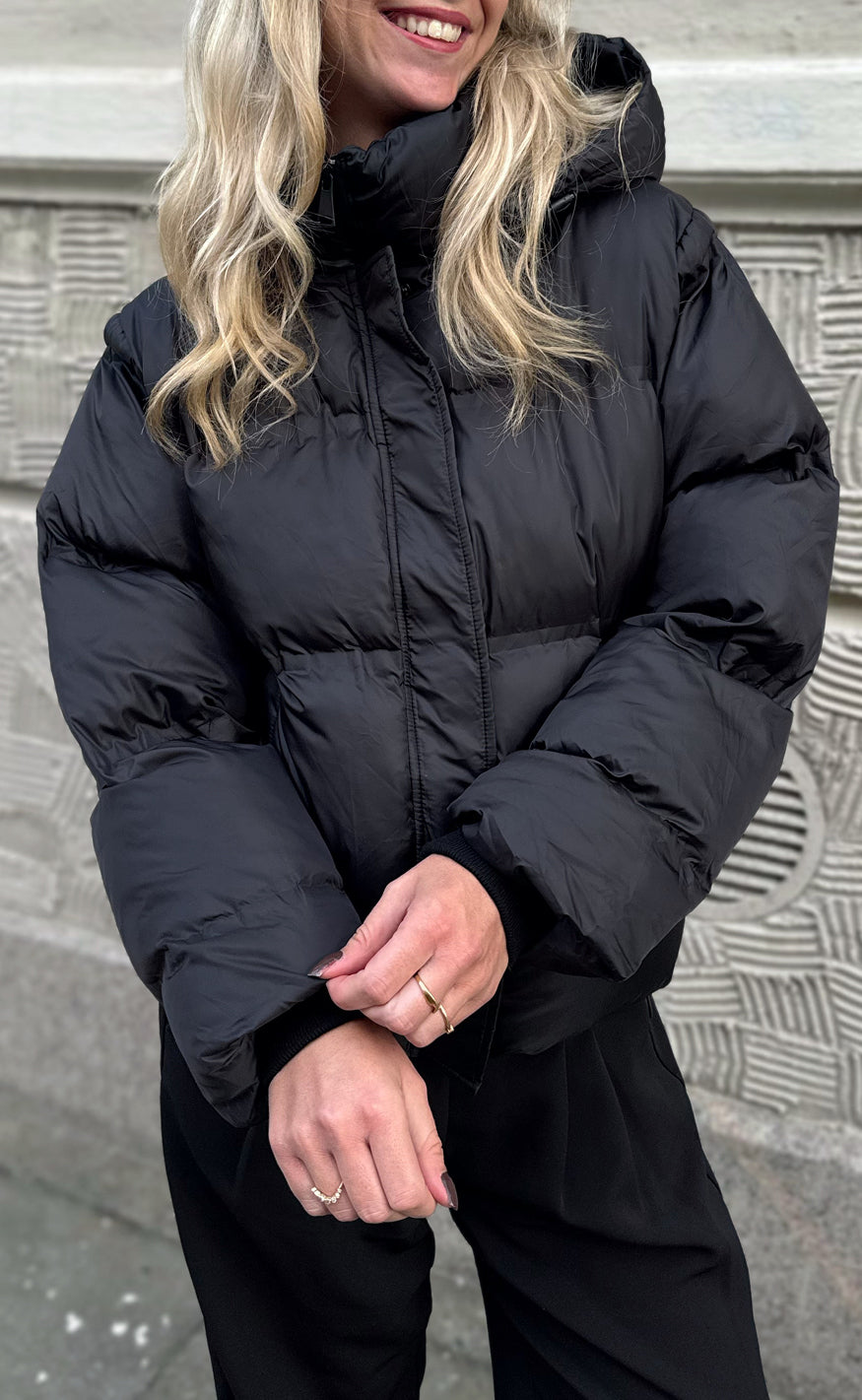 Say INA Copenhagen Jakke - Ella Puffer - Matte Black