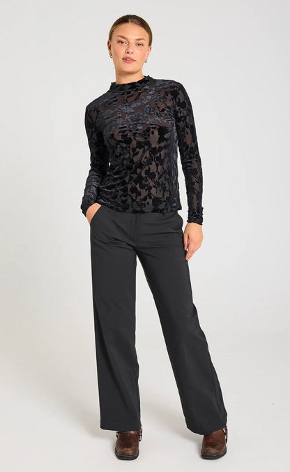 Freequent Bukser - Isadora Wide - Black
