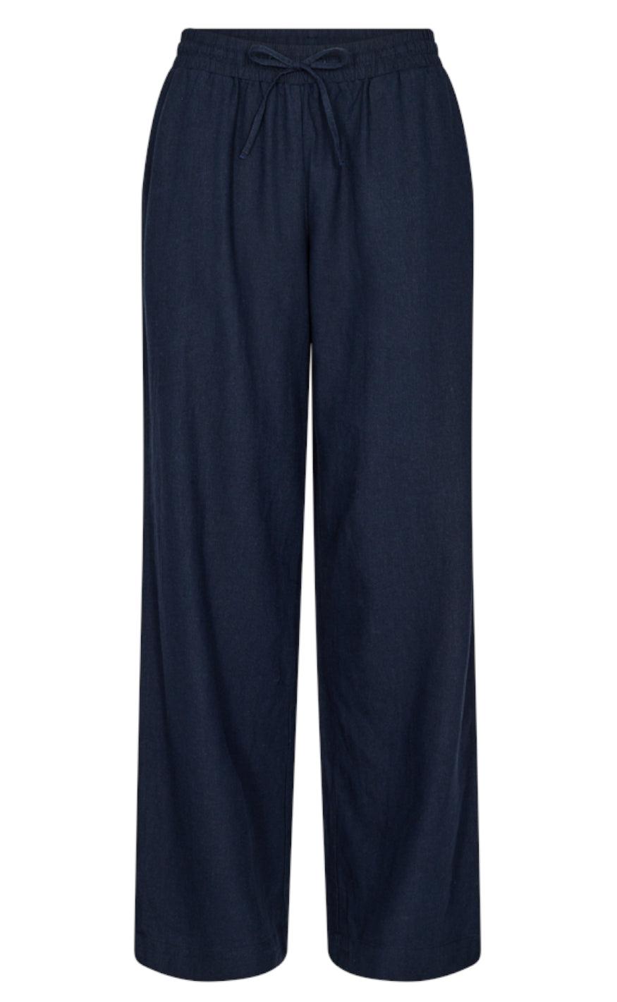 Freequent Bukser - Lava  - Navy Blazer