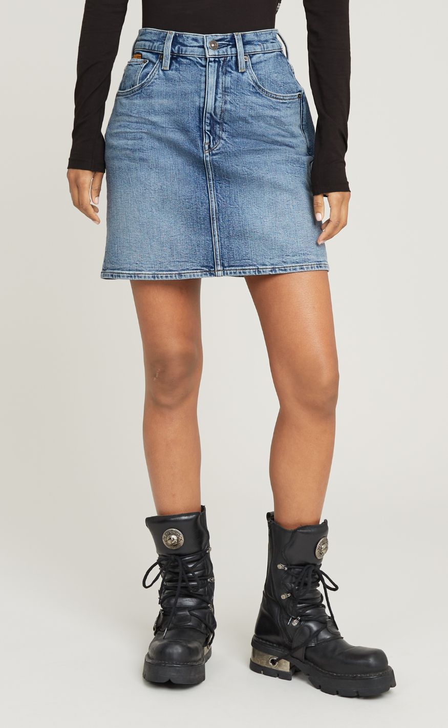 G-STAR Nederdel - Viktoria Short wmn - Faded Sea Point Blue