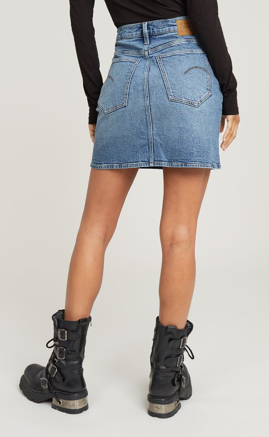G-STAR Nederdel - Viktoria Short wmn - Faded Sea Point Blue