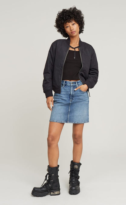 G-STAR Nederdel - Viktoria Short wmn - Faded Sea Point Blue