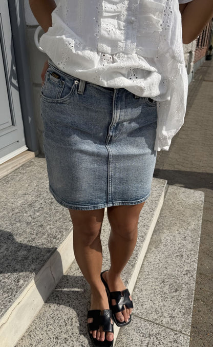 G-STAR Nederdel - Viktoria Short wmn - Faded Sea Point Blue