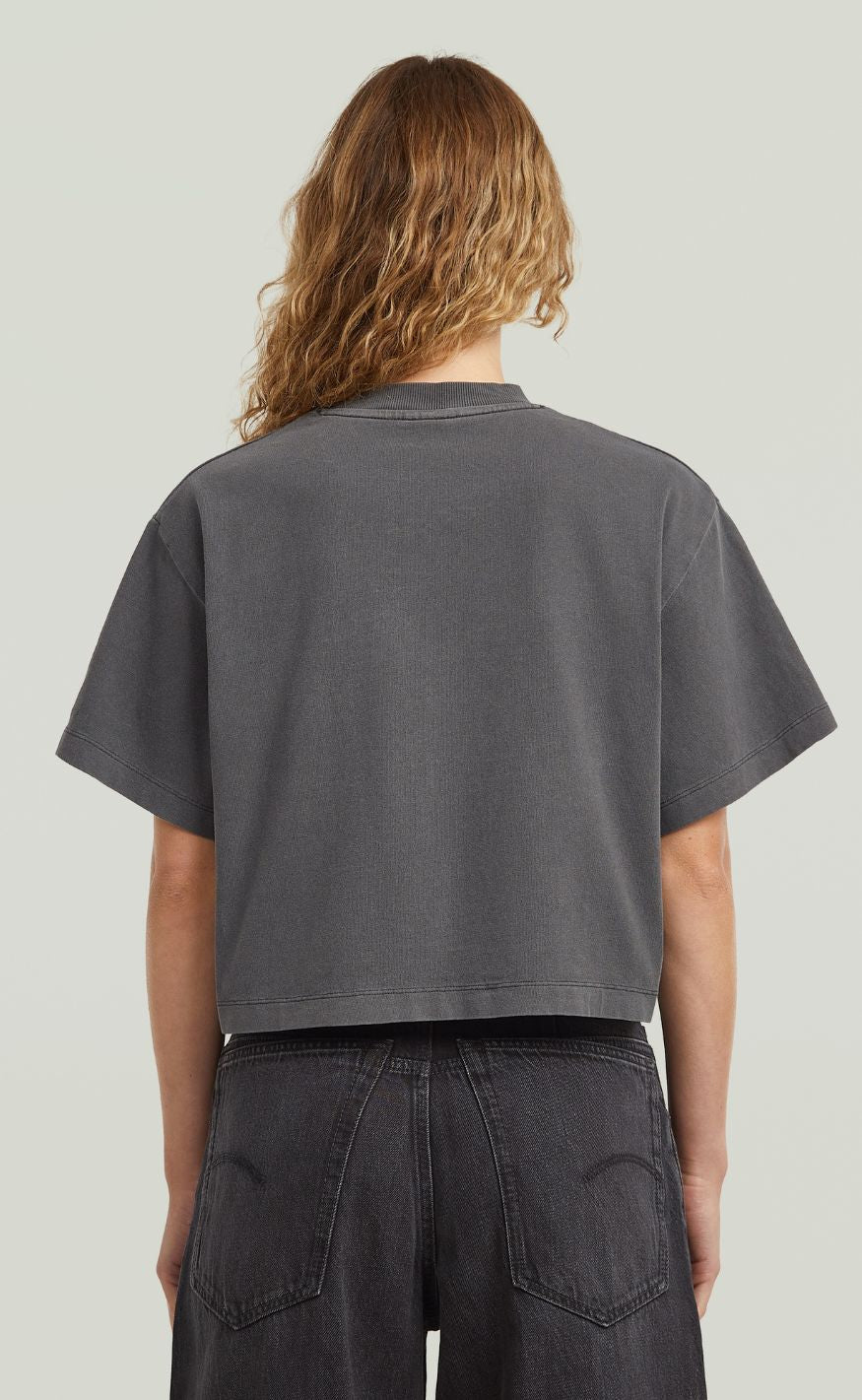 G-STAR T-shirt - Washed boxy wmn - DK Black GD
